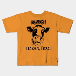 Moo I Mean Boo Kids T-Shirt